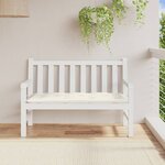 vidaXL Coussin de banc de jardin crème mélangé 120x50x7 cm tissu