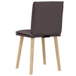 vidaXL Chaises à manger lot de 2 marron foncé tissu