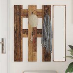 vidaXL Porte-manteau mural avec stockage Vieux bois 65 x 3 x 100 cm