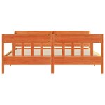 vidaXL Cadre de lit sans matelas cire marron 200x200cm bois pin massif