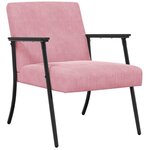 vidaXL fauteuil Rose 59 x 75 x 78 cm Velours