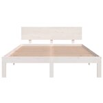 vidaXL Cadre de lit sans matelas blanc bois de pin massif 140x200 cm