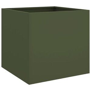 vidaXL Jardinière vert olive 42x40x39 cm acier