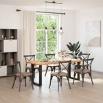 vidaXL Dessus de table marron clair bois chêne massif rectangulaire
