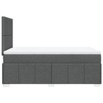 vidaXL Sommier à lattes de lit avec matelas Gris foncé 120x200cm Tissu