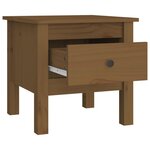 vidaXL Table d'appoint Marron miel 40x40x39 cm Bois massif de pin