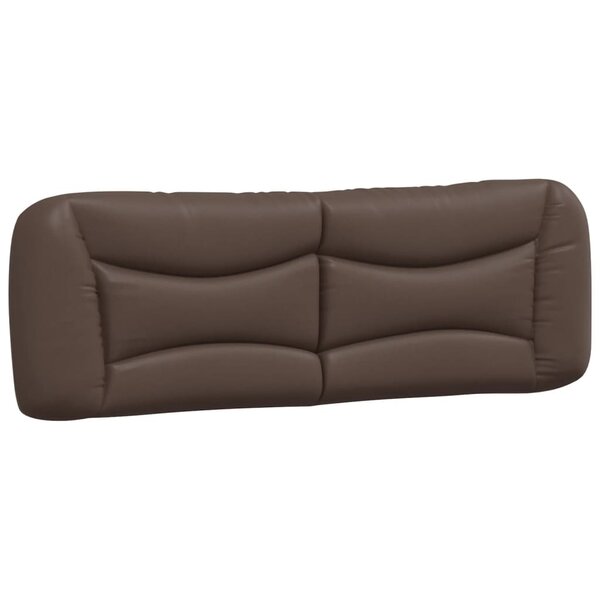 vidaXL Coussin de tête de lit marron 160 cm similicuir