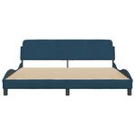 VidaXL Cadre de lit avec tête de lit Dover bleu 180x200cm velours