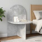 vidaXL Table de chevet Gris béton 48 x 49 x 65 cm Bois d’ingénierie