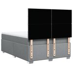 vidaXL Sommier à lattes de lit avec matelas Gris clair 140x190cm Tissu