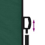 vidaXL Auvent latéral rétractable vert foncé 220x500 cm
