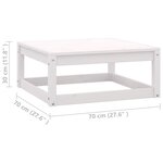 vidaXL Salon de jardin 10 Pièces avec coussins Blanc Bois de pin massif