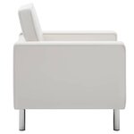 vidaXL Fauteuil Blanc 75x70x75 cm Similicuir