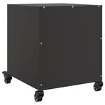 vidaXL Tables de chevet 2 Pièces noir 36x39x43 5 cm acier