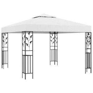 vidaXL Tonnelle 3x3 m Blanc 180 g/m²