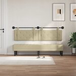 vidaXL Tête de lit suspendue Crème Simili cuir