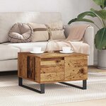 vidaXL Table basse Bois Ancien 55 x 55 x 36 5 cm Bois d'ingénierie