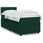 vidaXL Sommier à lattes de lit et matelas Vert foncé 80x200 cm Velours