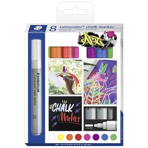 Lumocolor Marqueur à la craie chalk marker étui de 8 STAEDTLER