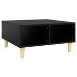 vidaXL Table basse Noir 60x60x30 cm Aggloméré