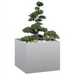 vidaXL Jardinière 100x100x80 cm acier galvanisé