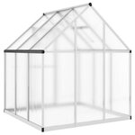 vidaXL Serre avec cadre de base argent 169x169x195 cm aluminium