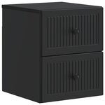vidaXL Cabinet de chevet mural Noir 33 x 34 5 x 40 cm