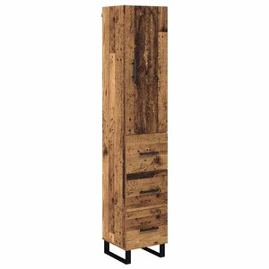 vidaXL Haut Armoire Bois Ancien 34 5 x 34 x 180 cm Bois d'ingénierie