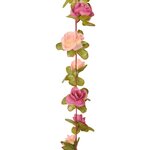vidaXL Guirlandes de fleurs de Noël 6 Pièces rouge rosé 250 cm