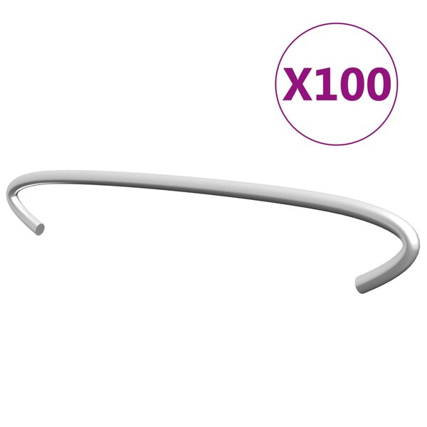 vidaXL Crochets de gabion 100 Pièces Acier galvanisé 15 cm