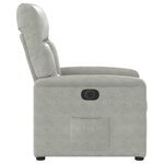 vidaXL Fauteuil inclinable électrique gris clair tissu microfibre