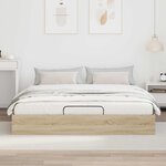vidaXL Cadre de lit ottoman Chêne Sonoma 193 x 120 x 25 cm