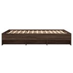 vidaXL Cadre de lit sans matelas chêne marron 135x190 cm