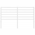 vidaXL Tête de lit métal blanc 120 cm