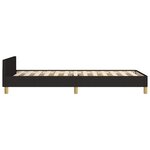vidaXL Cadre de lit sans matelas noir 90x190 cm tissu
