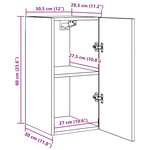 vidaXL Meubles TV 2 Pièces Blanc 30 5x30x60 cm Bois d’ingénierie