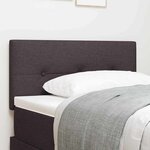 Tête de lit vidaXL Bouton capitonné Marron foncé 80 cm Tissu