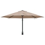vidaXL Parasol de jardin Taupe 248 x 248 x 148 cm Polyester et Acier