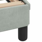 vidaXL Cadre de lit Dover gris clair 183x213 cm velours