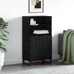 vidaXL Haut Armoire Noir 60 x 36 x 110 cm Bois d'ingénierie