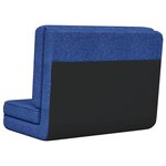vidaXL Chaise pliable de sol Bleu Tissu