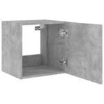 vidaXL Meubles TV muraux et lumières LED 2Pièces gris béton 40 5x35x40 cm