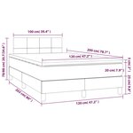 vidaXL Sommier à lattes de lit matelas et LED Marron foncé 120x200 cm