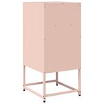 vidaXL Table de chevet rose 36x39x78 cm acier laminé à froid