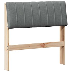 vidaXL Tête de lit capitonnée Gris foncé 80 cm Pin massif