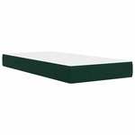 vidaXL Cadre de lit avec matelas Vert foncé 100 x 200 cm Velours