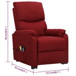vidaXL Fauteuil de massage Rouge bordeaux Tissu