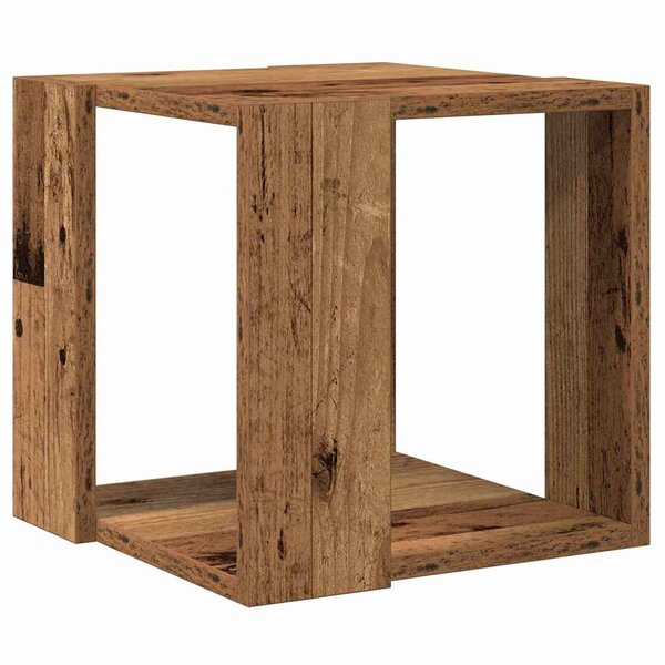 vidaXL Table basse Bois Ancien 32 x 32 x 30 cm Bois d'ingénierie