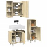 vidaXL Ensemble de meubles de salle de bain 3 Pièces chêne sonoma