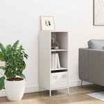 vidaXL Buffet haut blanc 35x39x103 5 cm acier